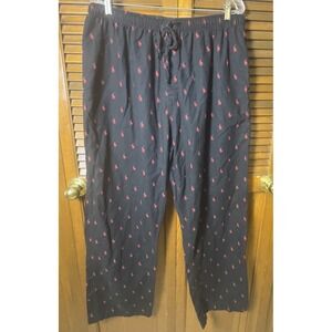 Polo Ralph Lauren Men's L 36-38 Sleepwear Lounge Pants Black Red Pony Logo